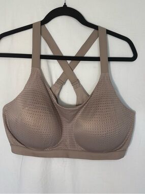 Victoria's Secret Taupe Perforated Cross-Back Sports Bra